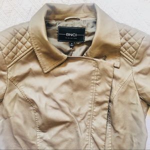 Taupe Faux Leather Jacket